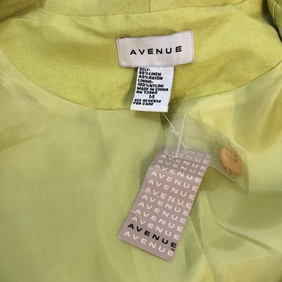 NWT Vintage Women’s Avenue Linen Shift Neon Green Dress - Picture 5 of 7